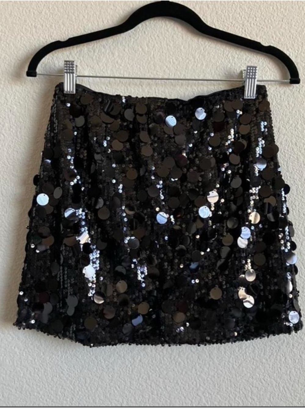Chocolate Black Sequin Mini Skirt